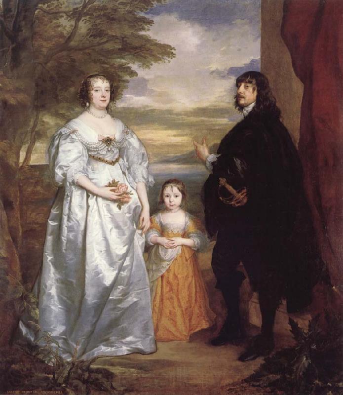 Anthony Van Dyck James Seventh Earl of Derby,His Lady and Child France oil painting art